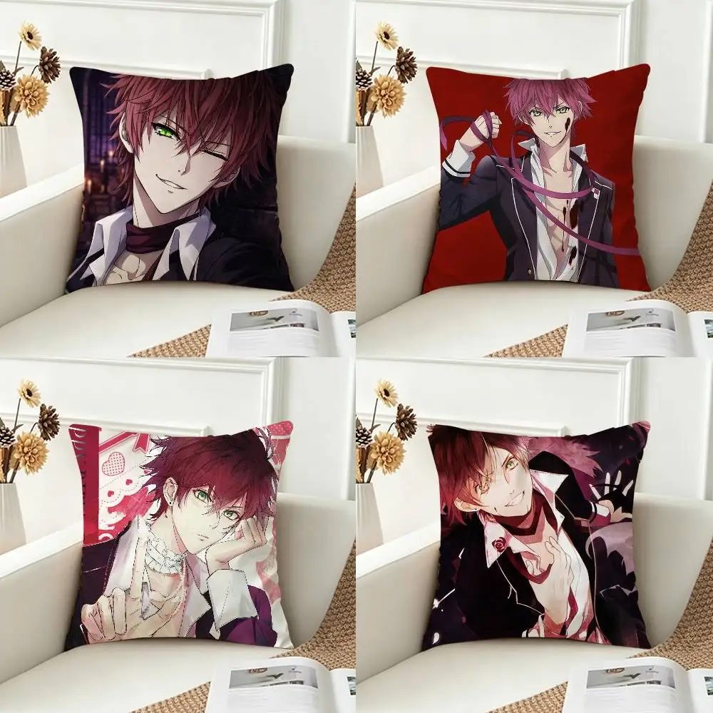 Diabolik Lovers A-Ayato Sakamaki Double-sided Printed Square Decorative Cushion Cover for Sofa Living Room Home Decor