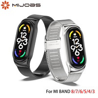 Strap for Mi Band 10 9 8 7 6 5 Metal Bracelet On Mi Band 9 Wristband for Mi Band 8 Strap For Xiaomi Miband NFC Global Version