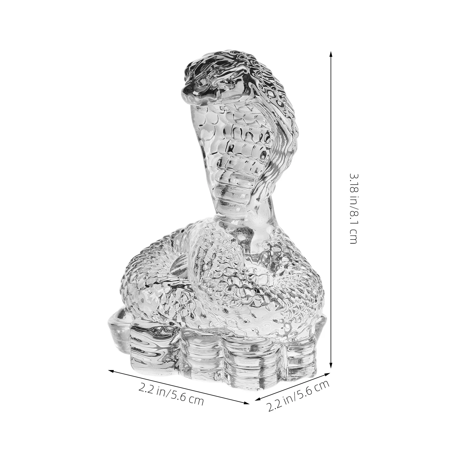 

Crystal Snake White Crystal Material Desktop Statue For Home Decor Snake Sculpture Decoration Mini Animal Ornament Gift For