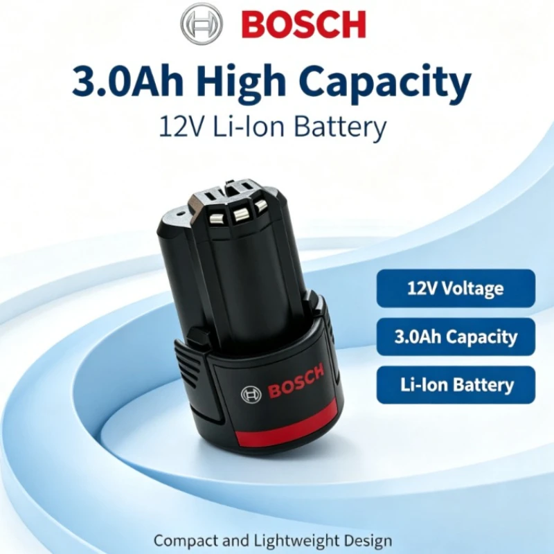 100% Original Bosch 12V 3.0Ah High‑Density Lithium‑ion Battery,BAT411 BAT411A BAT412 BAT412A BAT413With Battery Charger Included