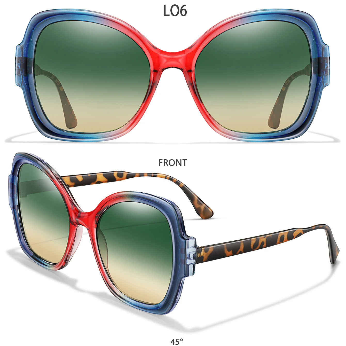 Lässige Sonnenbrille für Damen, die man täglich trägt, klassische quadratische Sonnenbrille zum Einkaufen, für Selfies, Partys, Reisen, Radfahren, mit BOX UV400 – Detail 9