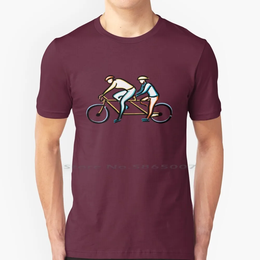 Tandem T Shirt Cotton 6XL Bike Bicycle Tandem Road Race Sport