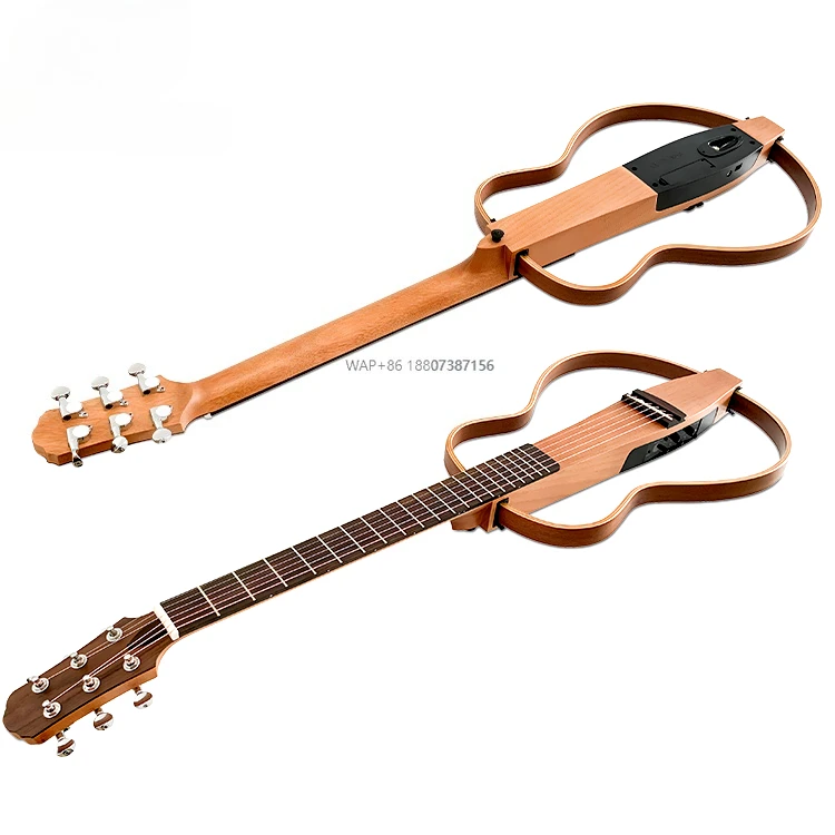 

Оптовая продажа, съемная рамка с логотипом, 38-дюймовая деревянная электрогитара, бесшумные акустические гитары для меломана