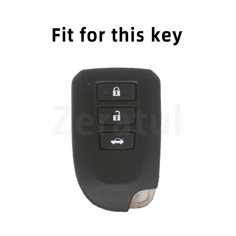 3 Buttons Soft TPU Car Key Fob Cover Anti-Scratch Key Case for Toyota Prado Yaris Vios Previa Yaris L Hiace Camry Corolla Verso