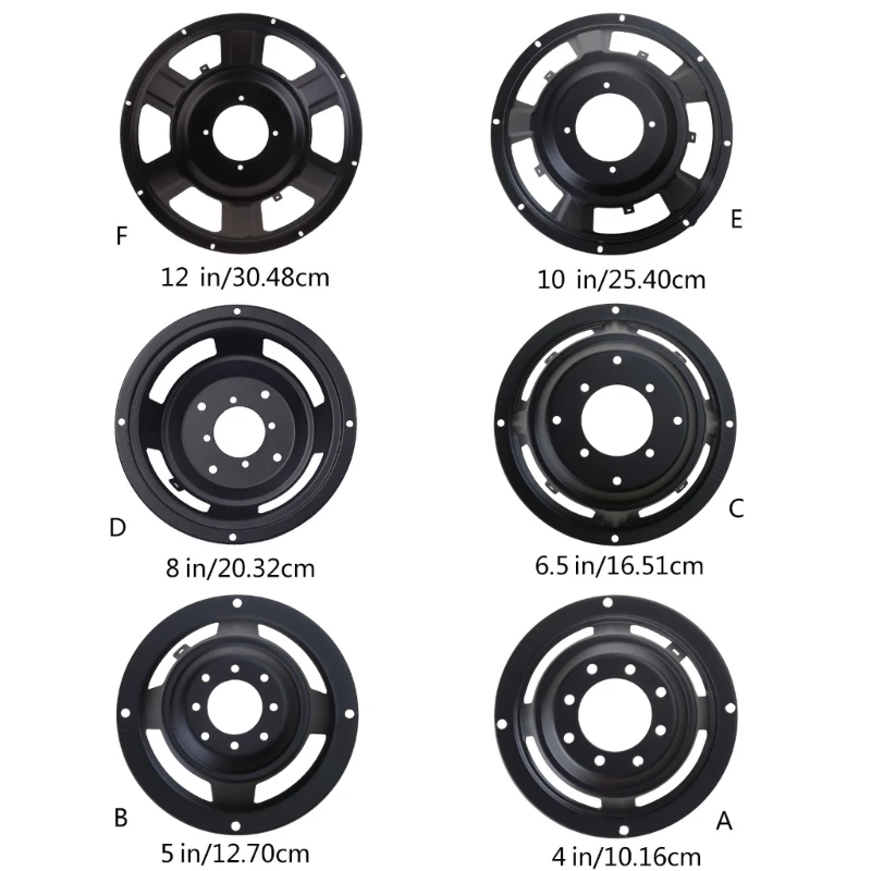 4/5/6.5/8/10/12 inch Speaker Aluminum Round Basin Frame Speaker Basket Subwoofer Holder Repair Parts Accessories