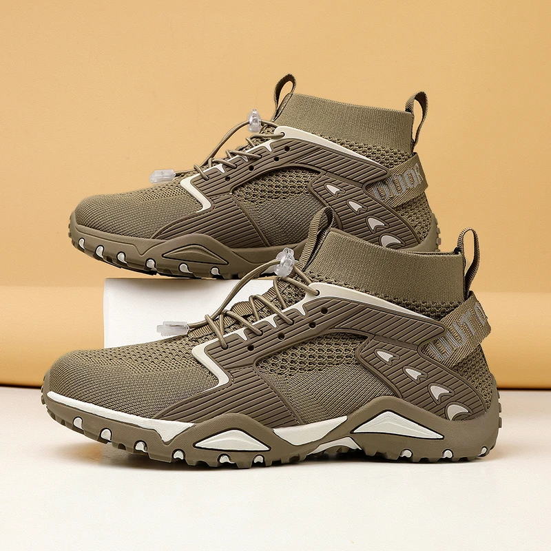 Men Sneakers New Breathable Mesh Casual Shoes Outdoor Non-slip Hiking Shoes Lightweight Walking Driving Shoes Footwear Big Size