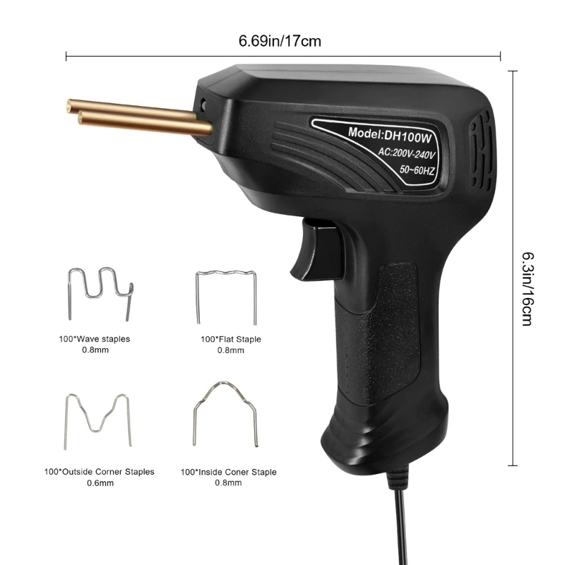 50W Nóng Kim Bấm Máy Hàn Nhựa Xe Ốp Lưng Bộ Dụng Cụ Sửa Chữa Nhựa Bộ Dụng Cụ Sửa Chữa Nóng Kim Bấm Súng Ốp Lưng Nứt Dụng Cụ Sức