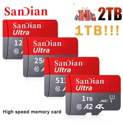 Оригинальная SD-карта памяти 2 ТБ 1TB, TF SD-карта памяти, высокая скорость, высокое качество, класс 10, A2, флэш-карта памяти 1TB, флэш-карта 2024