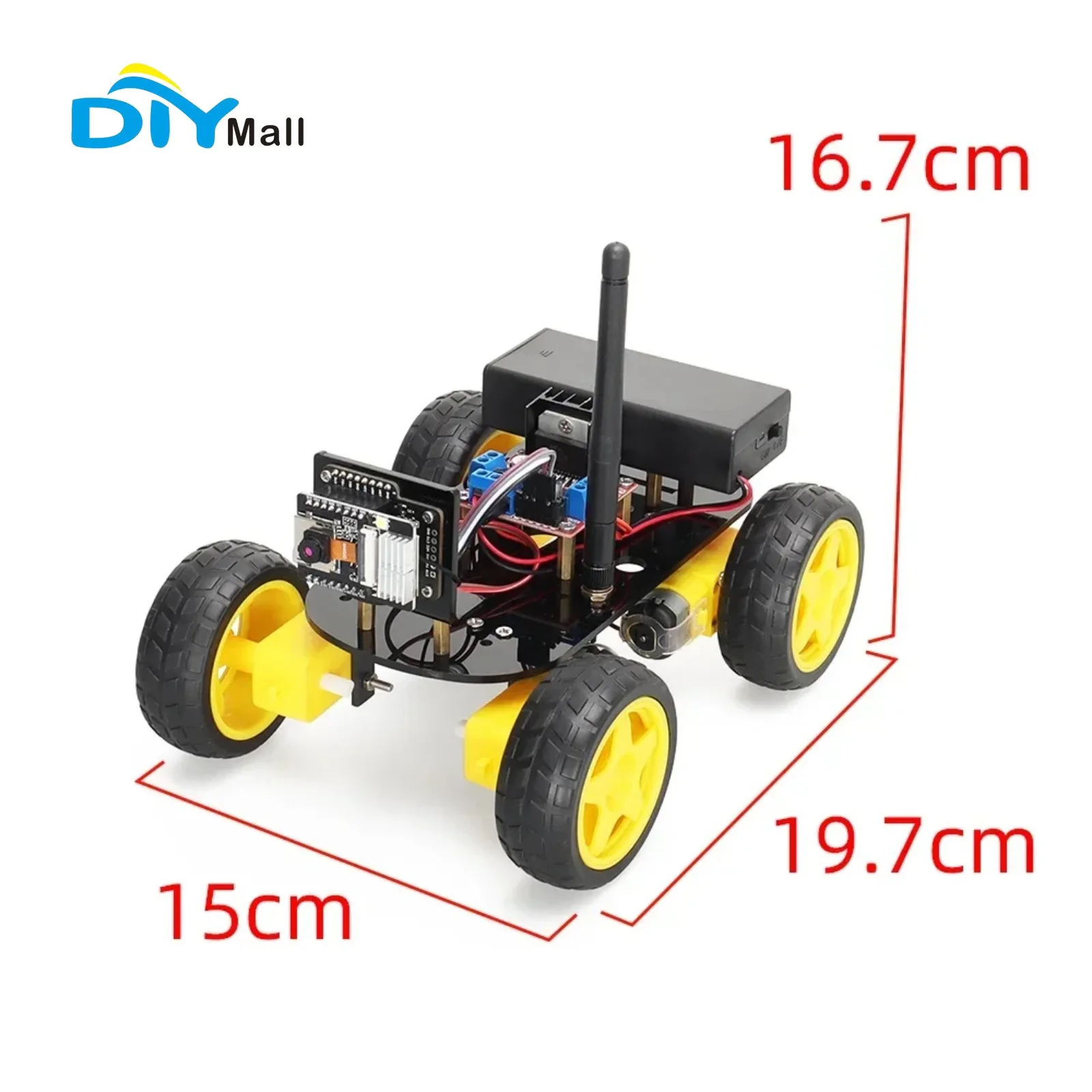 

DIYmall ESP32 умный робот-автомобильный комплект с Wi-Fi камерой Arduino, обучающий набор для программирования, образовательный стартовый комплект + колоды