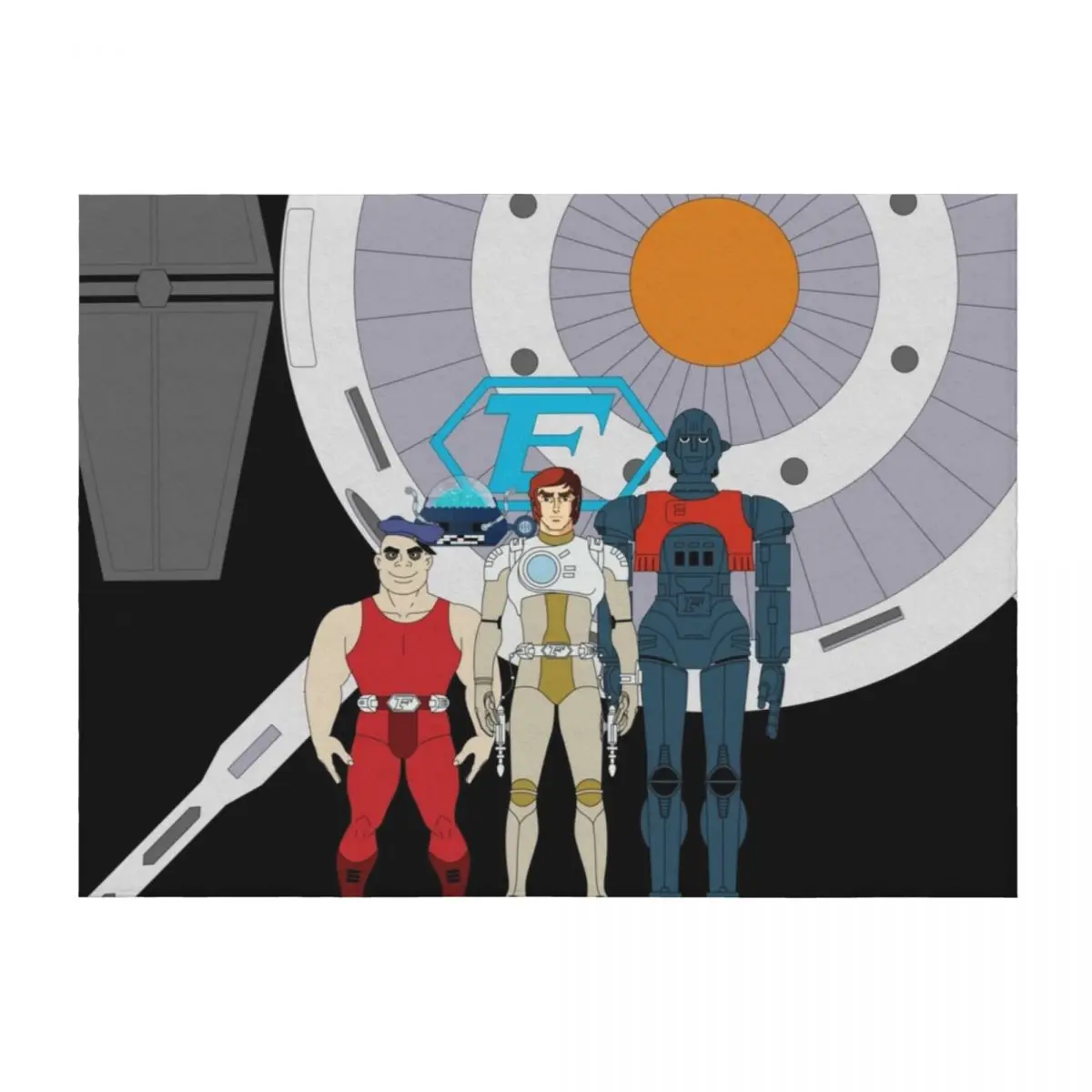 

Captain Future Crew (кометальная версия) Одеяло Роскошная утолщенная кровать Модное лохматое одеяло для дивана