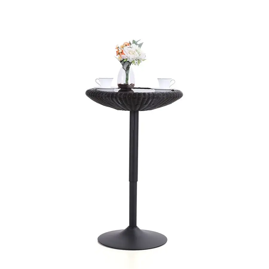 

Барный стол, круглый стол из ротанга для паба, регулируемая высота, 2939, винный стол, обеденный стол для кухни, паба, бистро, кафе, ресторана, патио