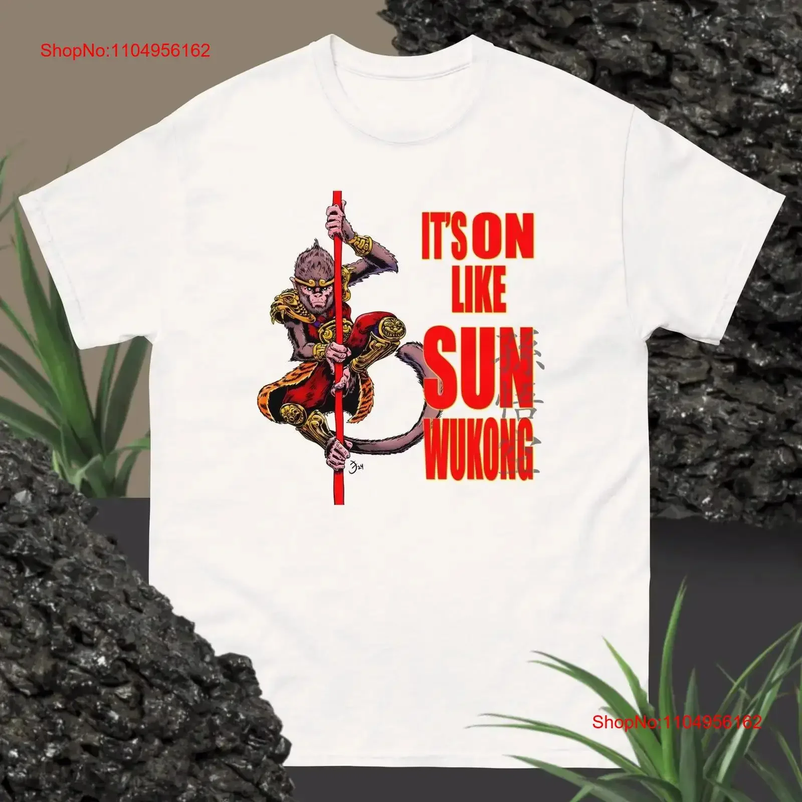 

Классическая футболка It's on Like Sun Wukong, винтажная стираная дизайнерская одежда с графическим рисунком, дышащая уличная одежда, удобная растягивающаяся