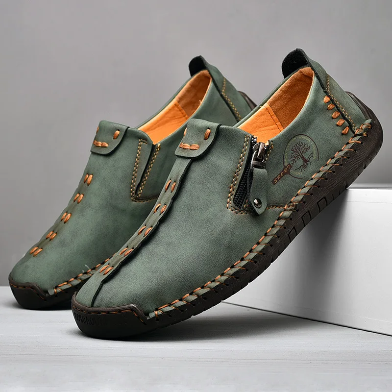 Men\'s Casual Leather Shoes with Soft Soles Men\'s Driving Shoes Loafers Shoes