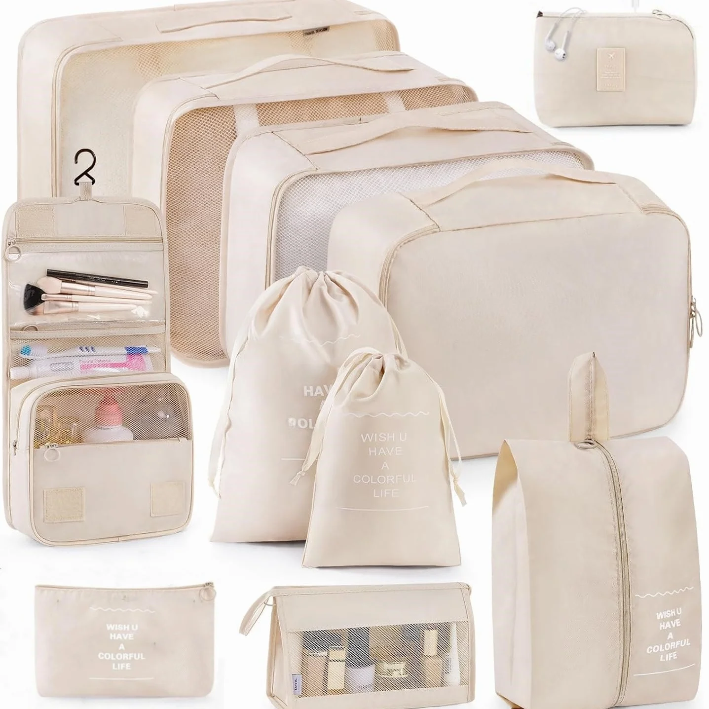 Bolsa Organizadora de Viagem, Separador de Roupas Íntimas, Organizador de Roupas para Mala, Bolsa de Armazenamento de Roupas ...