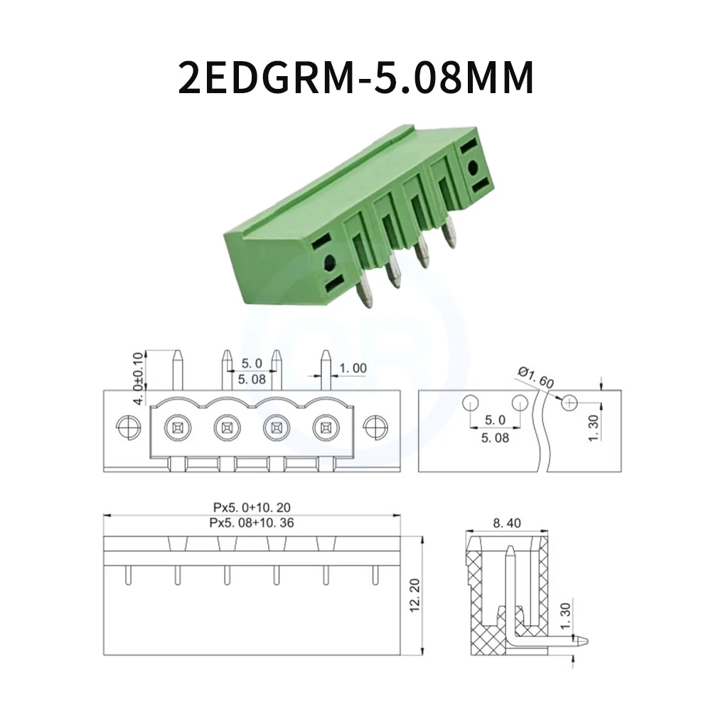(5/10 PCS) 2EDGKDM 5.08mm Plug-In PCB 15EDGKDM 2EDGV/RM Flanged Right Angle/Straight Pin Header with Spring Loaded Plug 2P-24Pin