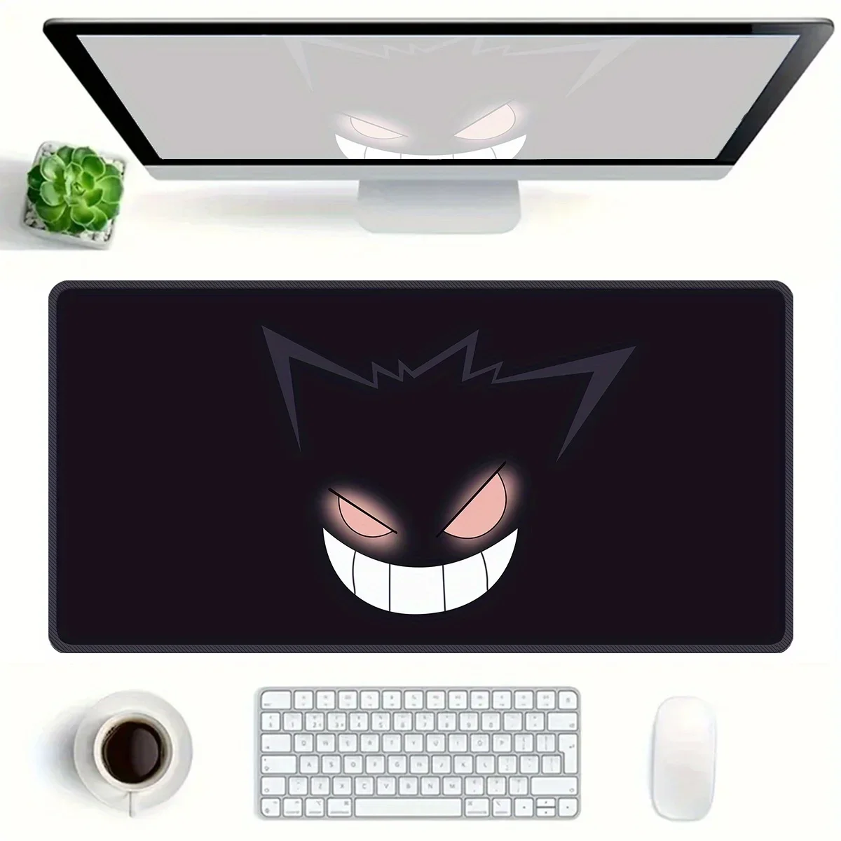 Cartoon Monster Mouse Pad Large Black Office Game Laptop Table Mat XXL Rubber Anti-slip Gaming Keyboard Mousepads Long Desk Pads