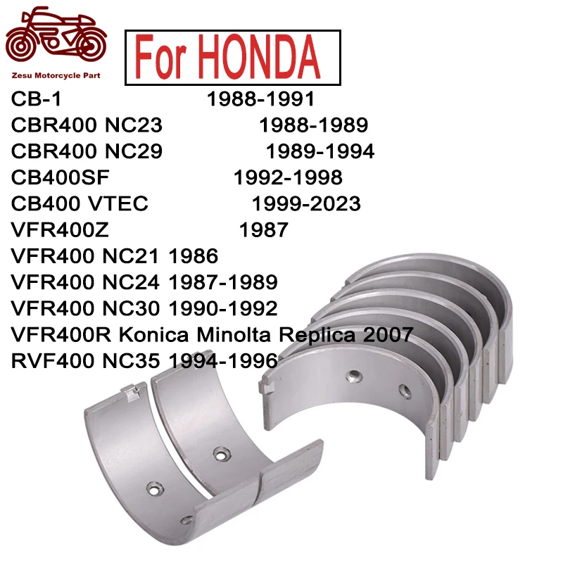 

8Pcs/set Motorcycle Engine Connect Con Rod Bearing Set For HONDA CB400SF CB400 VTEC CBR400 RVF400 NC35 VFR400Z VFR400R VFR400