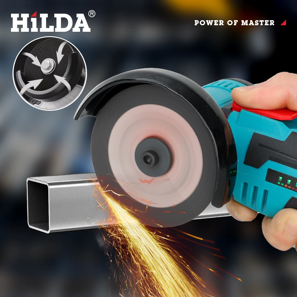 HILDA 12v Mini Angle Grinder Rechargeable Grinding Tool Polishing Grinding Machine For Cutting Diamond Cordless Power Tools