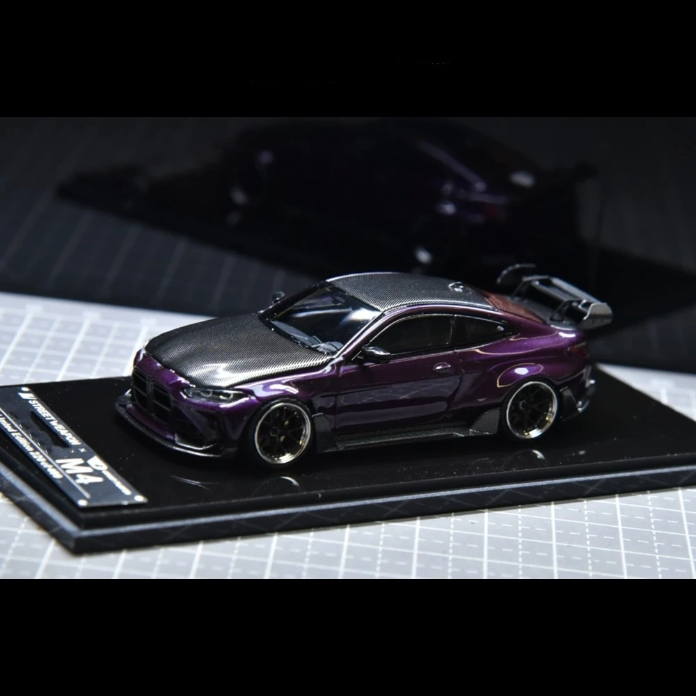 SW 1:64 M4 2025 Beijing Model Exhibition Limited Edition Purple carbon top Alloy Car Model Collection Gift