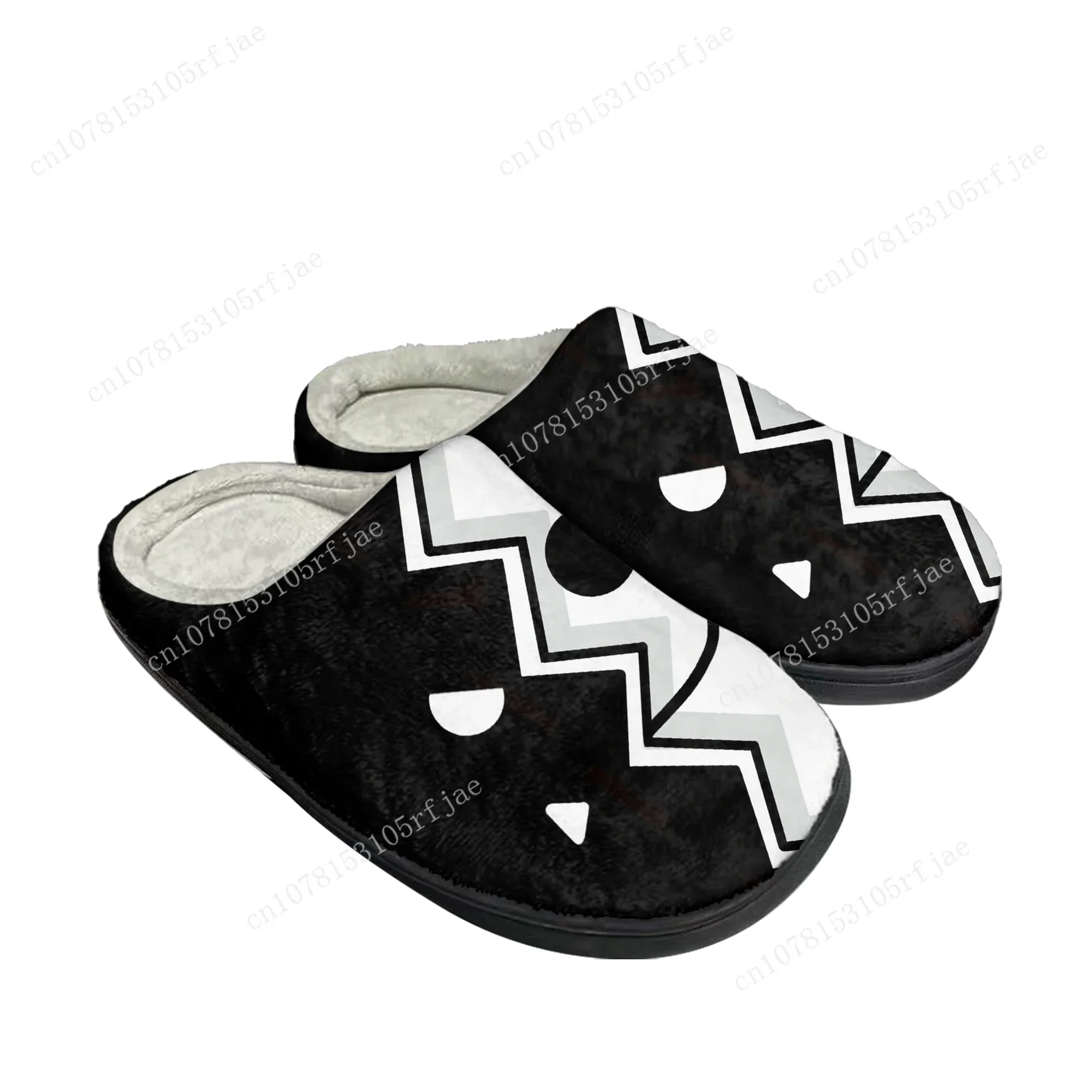 Geometry Dash Home Cotton Slippers Cartoon Game Mens Womens Teenager Plush Bedroom Casual Keep Warm Shoes Tailor Made Slipper