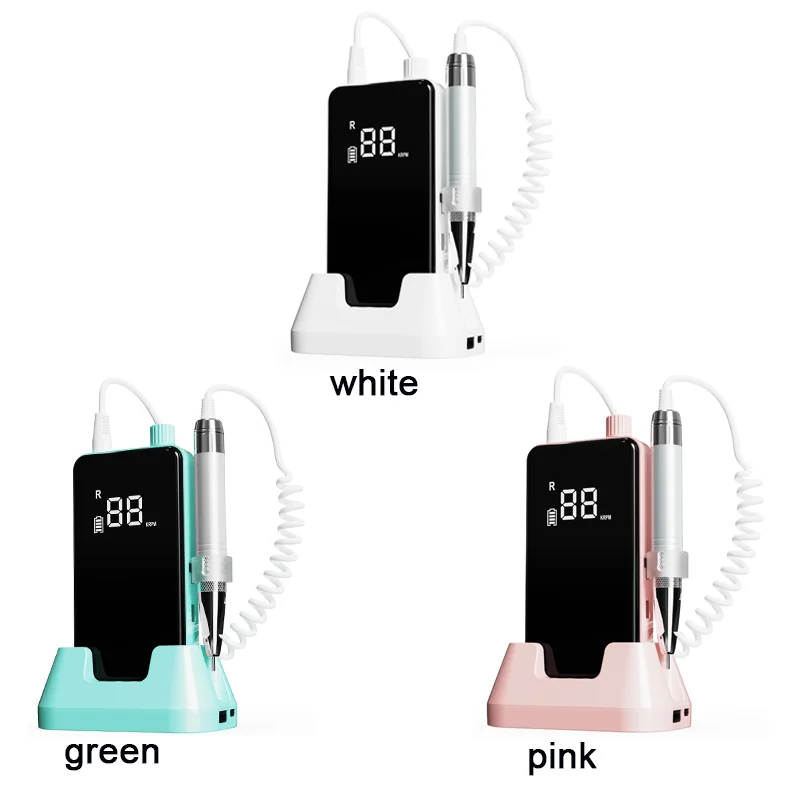 Oplaadbare draagbare borstelloze 40000 tpm sterke elektrische Efile gel ontwerp levering pedicure en manicure nagelvijlboormachine