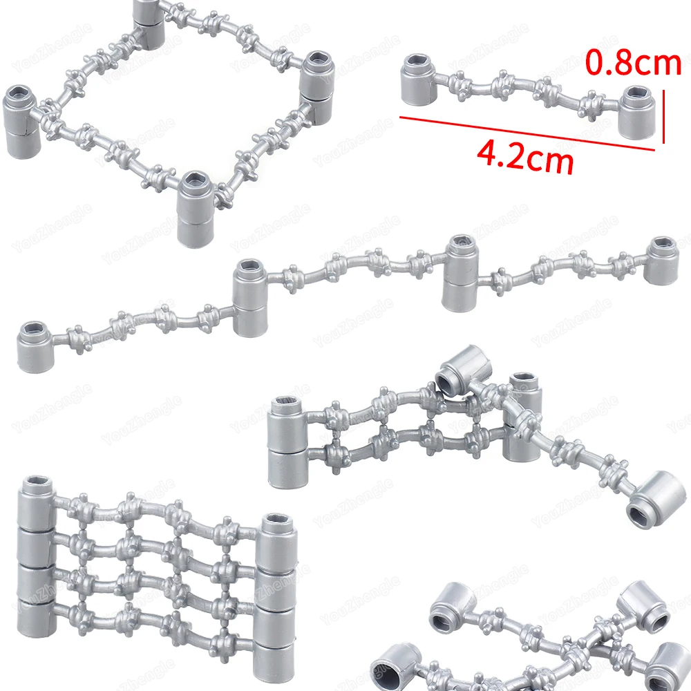 Ferro Spike Building Block MOC WW2 Figure Armi Attrezzature di ingegneria di difesa Strumenti di confinamento Set Modello di scena Regali Giocattoli per ragazzi