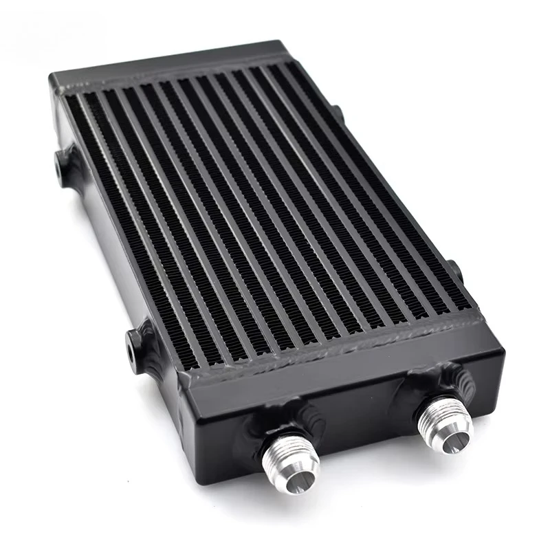 العالمي AN10 7/8-14 UNF الألومنيوم الصغيرة مزدوجة تمرير قضيب ولوحة النفط برودة مبادل حراري