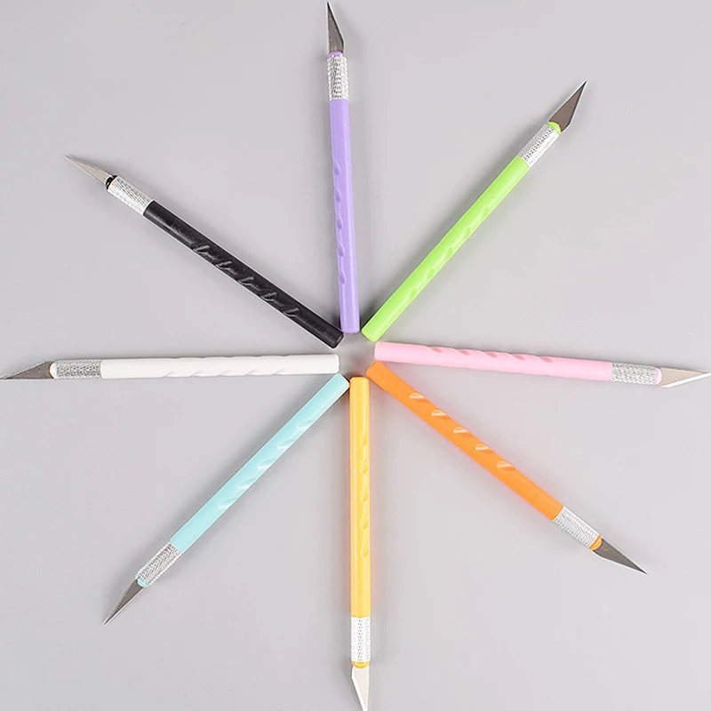Art Utility Knife with Paper Cutter, Facas de caneta, Ferramenta para artesanato, Conjunto de lâminas de papelaria, Caneta cortadora de papel