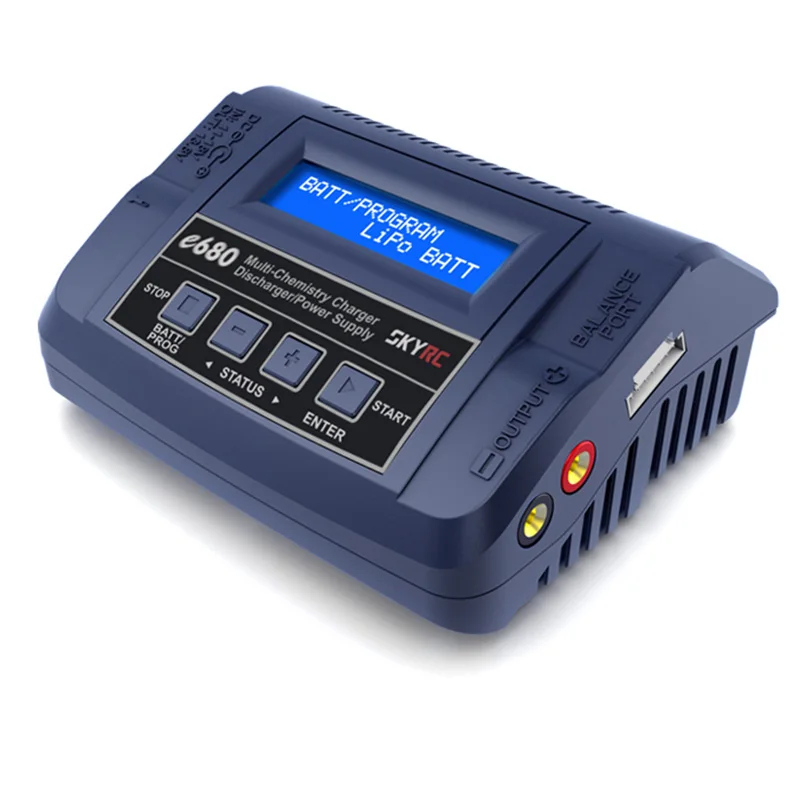 E680 80W 8A Smart Balance Charger Discharger AC/DC OTP OVP protected for RC 1-6S Lipo Li-ion LiFe NiCd NiMH PB Battery