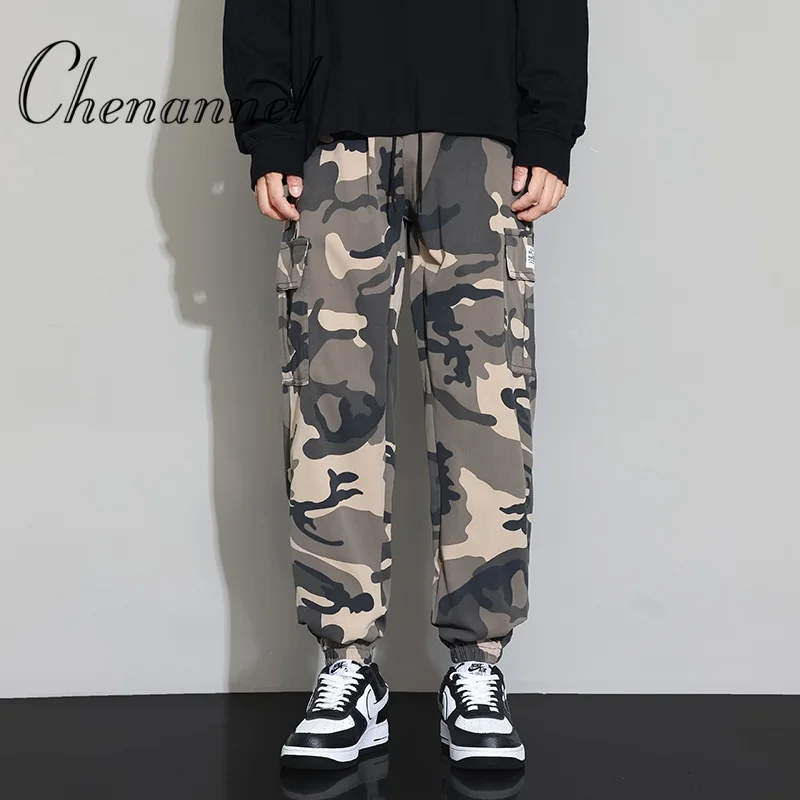 Camouflage-Arbeitshose für Herren, Herbst und Winter Harun konische Neun-Zoll-Hose Outdoor-Sportbekleidungshose mit mehreren Taschen