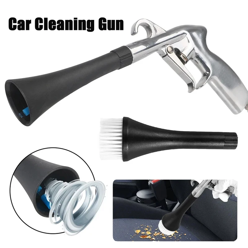 Pistola de Aire para Lavado de Autos, Pistola de Alta Presión para Soplar Polvo Tipo Tornado + Herramienta Eficiente de Limpieza en Seco para Detallado del Interior del Auto