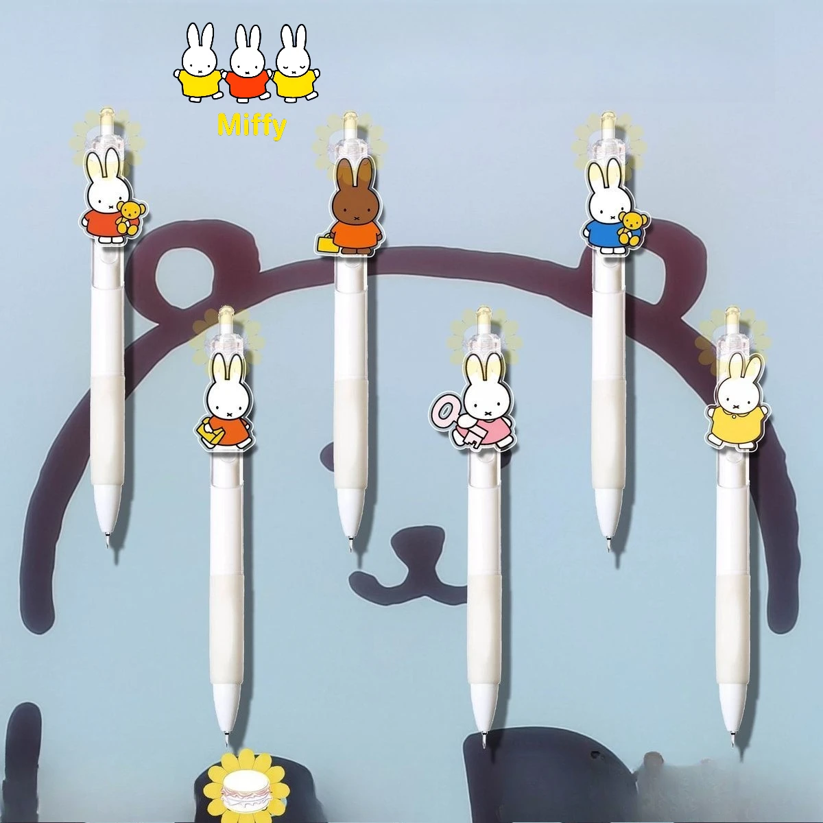 Kawaii Miffy Mechanical Pencil Cute Cartoon Miffy Style Mechanical Pencil Cute Stationery for Students 0.5mm Quick-drying Pen