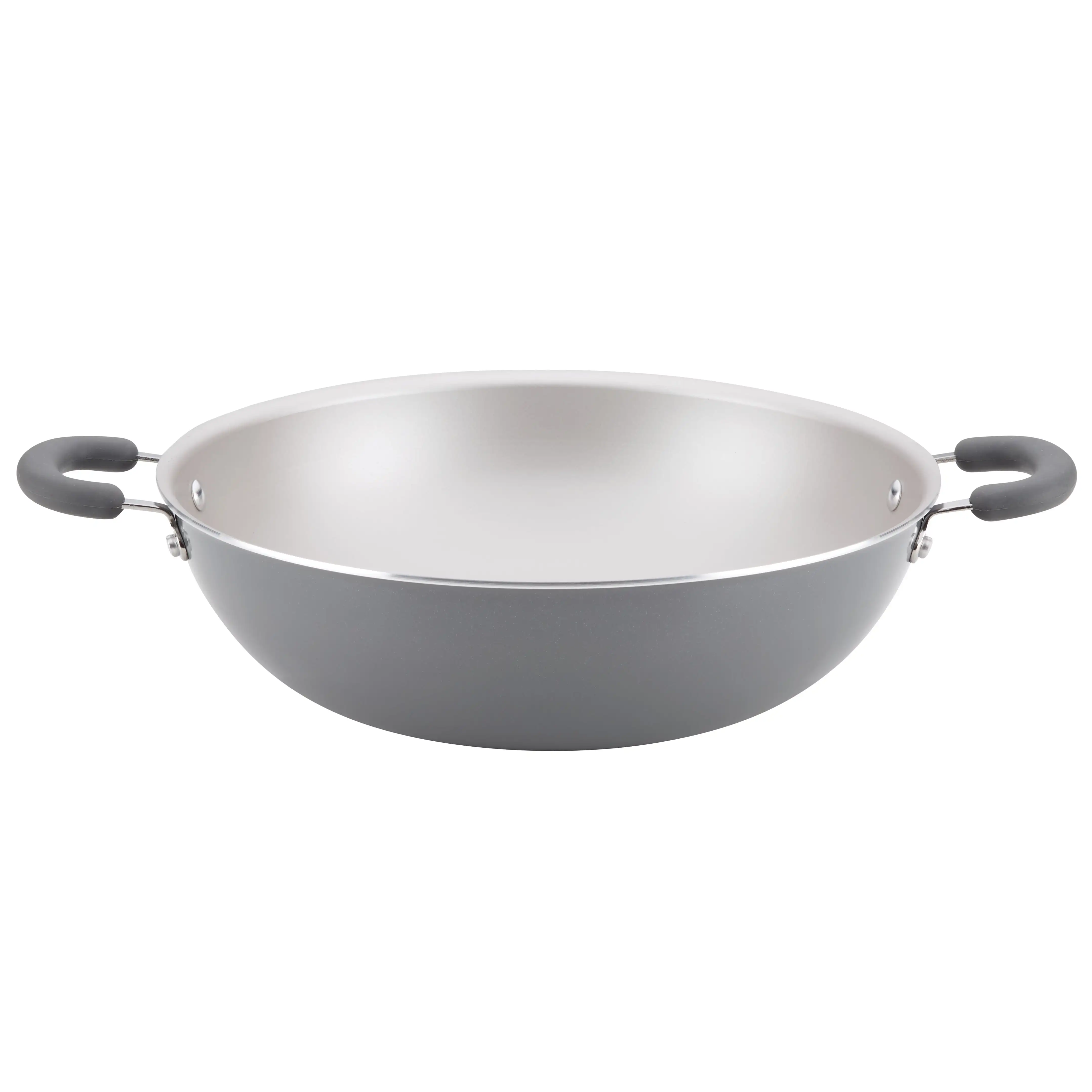 

Create Delicious Aluminum Non-stick Wok, 14.25-Inch, Gray Shimmer