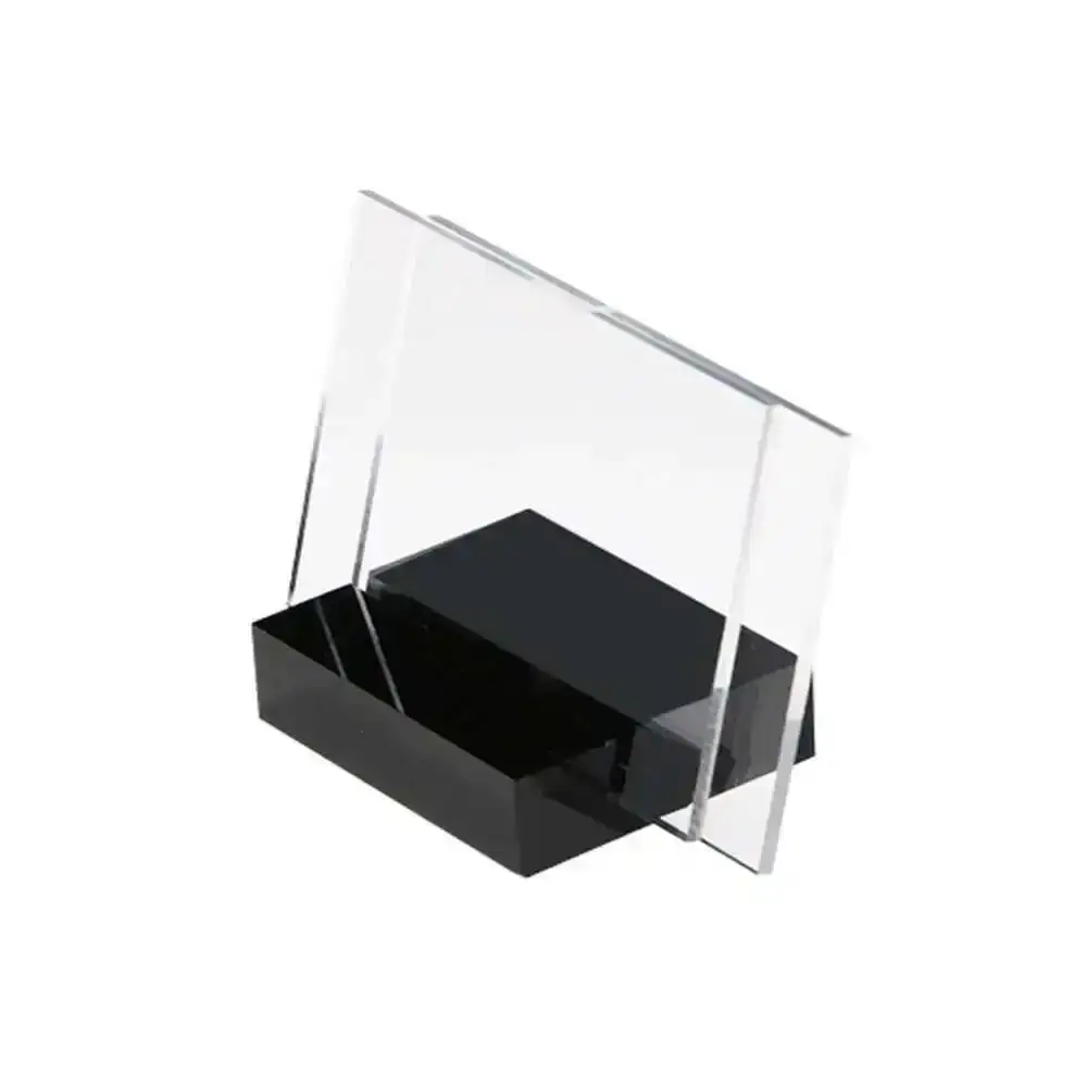 5pcs 90*60mm Acrylic Sign Holder Display Stand Slant Back Desk Sign Holder Frame Label Display Desk Sign Stand Holder