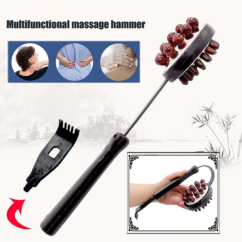 

Handheld Massage Hammer Meridians Back Knock Massage Hammer Back Massage Leg Relaxing Massager Dual Head Percussion Massager