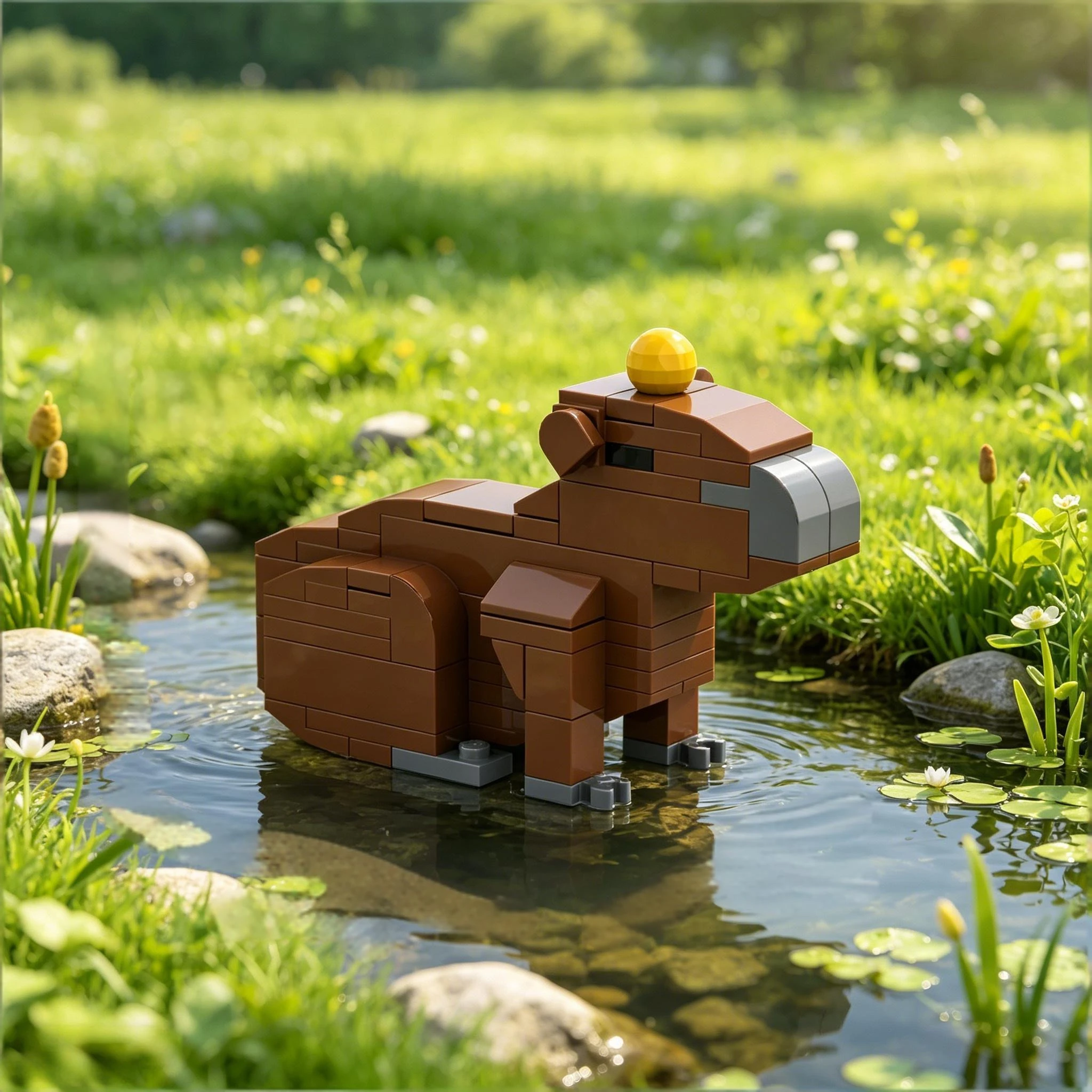 

Animal Series Bricks Kawaii Capybara Action Figure Building Blocks Modular Technology Kids Education Toys Friends Birthday Gift