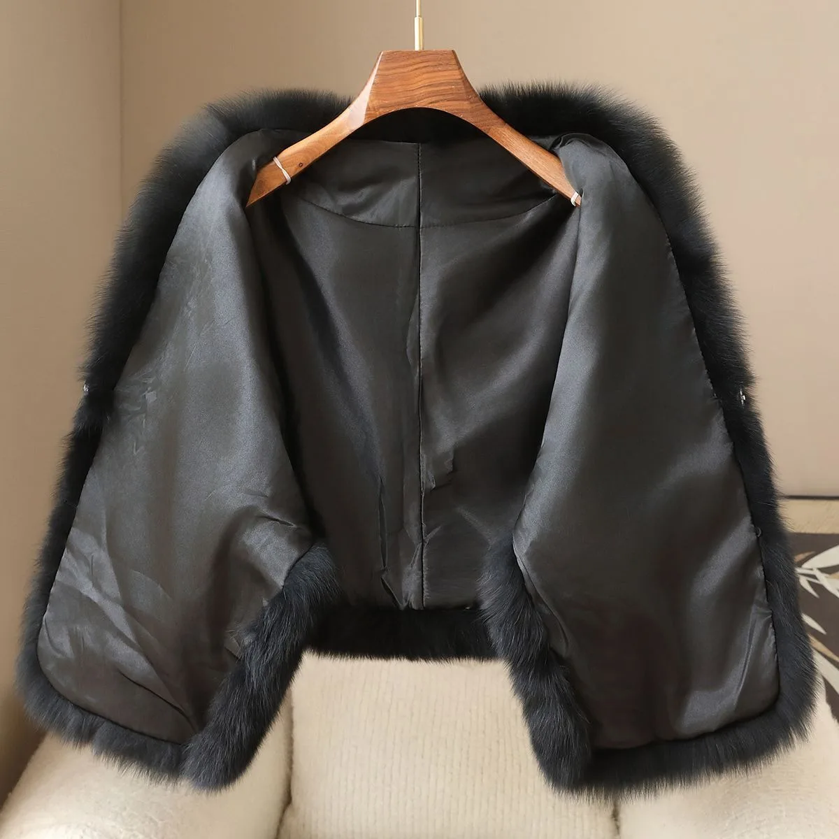 เสื้อโค้ทขนมิงค์แท้คุณภาพสูง ปกขนสุนัขจิ้งจอก แฟชั่นฤดูใบไม้ร่วงฤดูหนาวสำหรับผู้หญิง ขายตรงจากโรงงาน