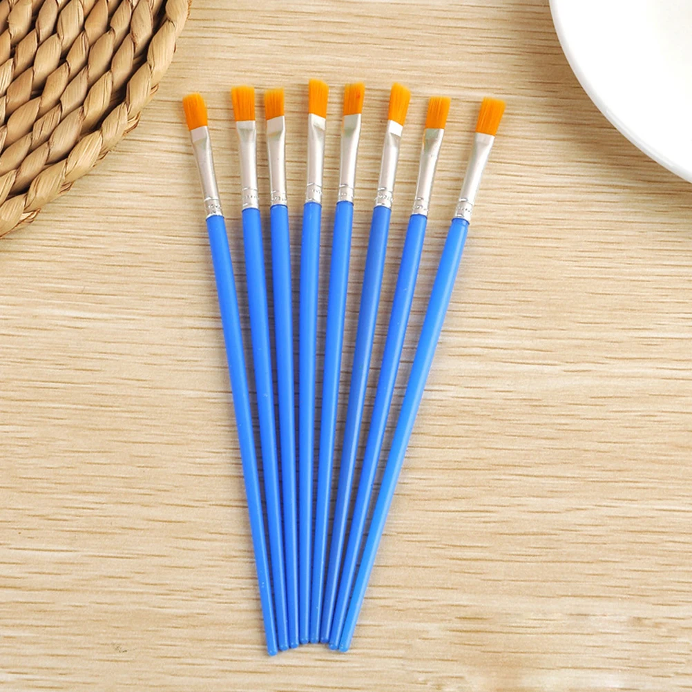 

48Pcs Nylon Wool Paint Wood Handle Oil Painting Brush Gouache Acrylic Oil Painting Brush for Students Artists Use