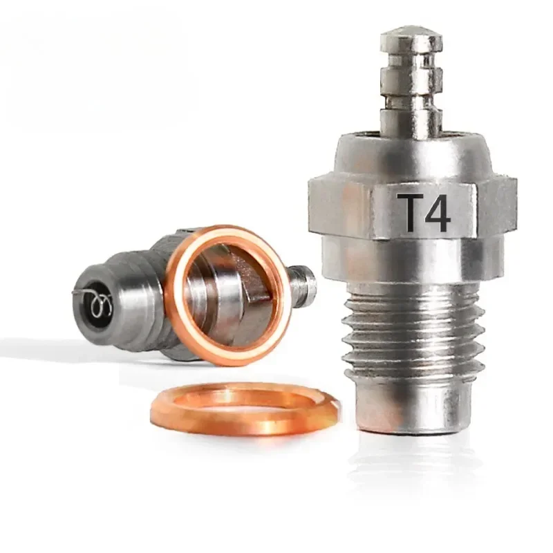 Vela incandescente # Vela incandescente padrão t4, faísca média para quatro tempos toyan saabo nitro motor rc carro caminhão acessórios de reparo substituir