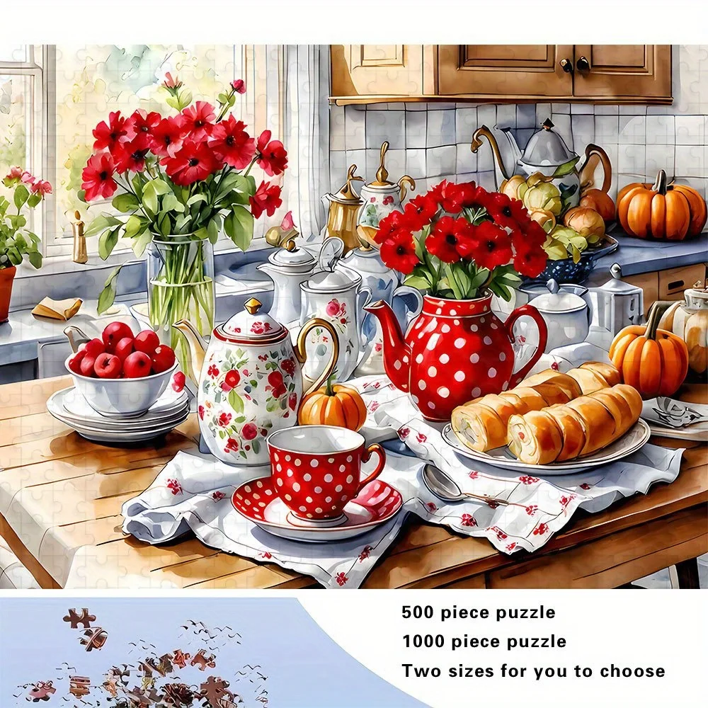 500/1000pcs Adult Jigsaw Puzzles Suitable for Adults & Challenging Family Game Night - Large-Scale Project with Complex Patter