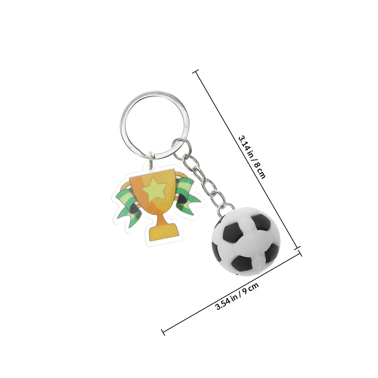 Football Keychain Soccer Ball Shaped Keyring Comfortable Touch Sleek Finish Keychain for Backpacks Bag Pendant Sports Decoration