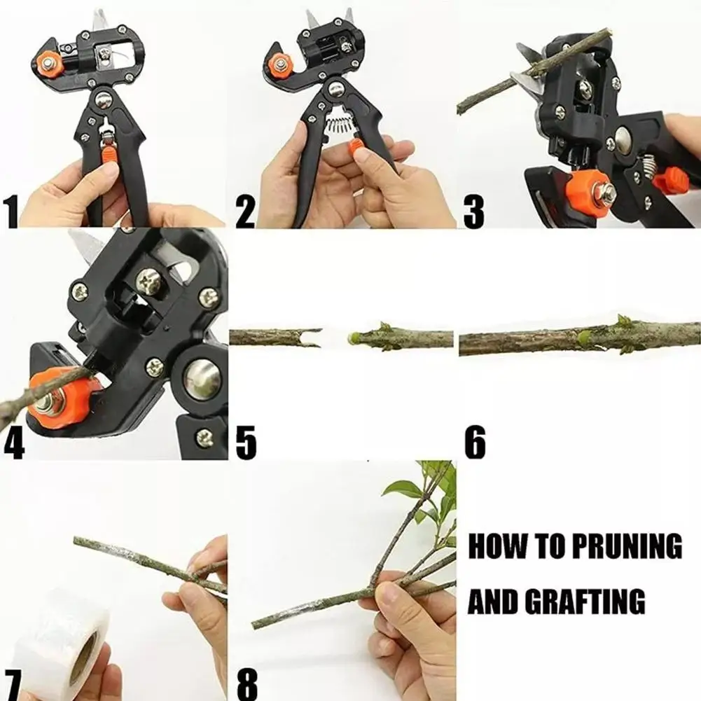 Multi-functional Garden Trimmer Pruning Seedlings Grafting Scissors Fruit Tree Grafting Machine Portable Gardening Tools