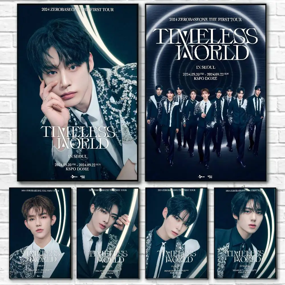 Band Z-ZEROBASEONE-E Singer Kpop Z-ZB1-Zone One Poster Art painting poster with prints Home bedroom living room decoration gift