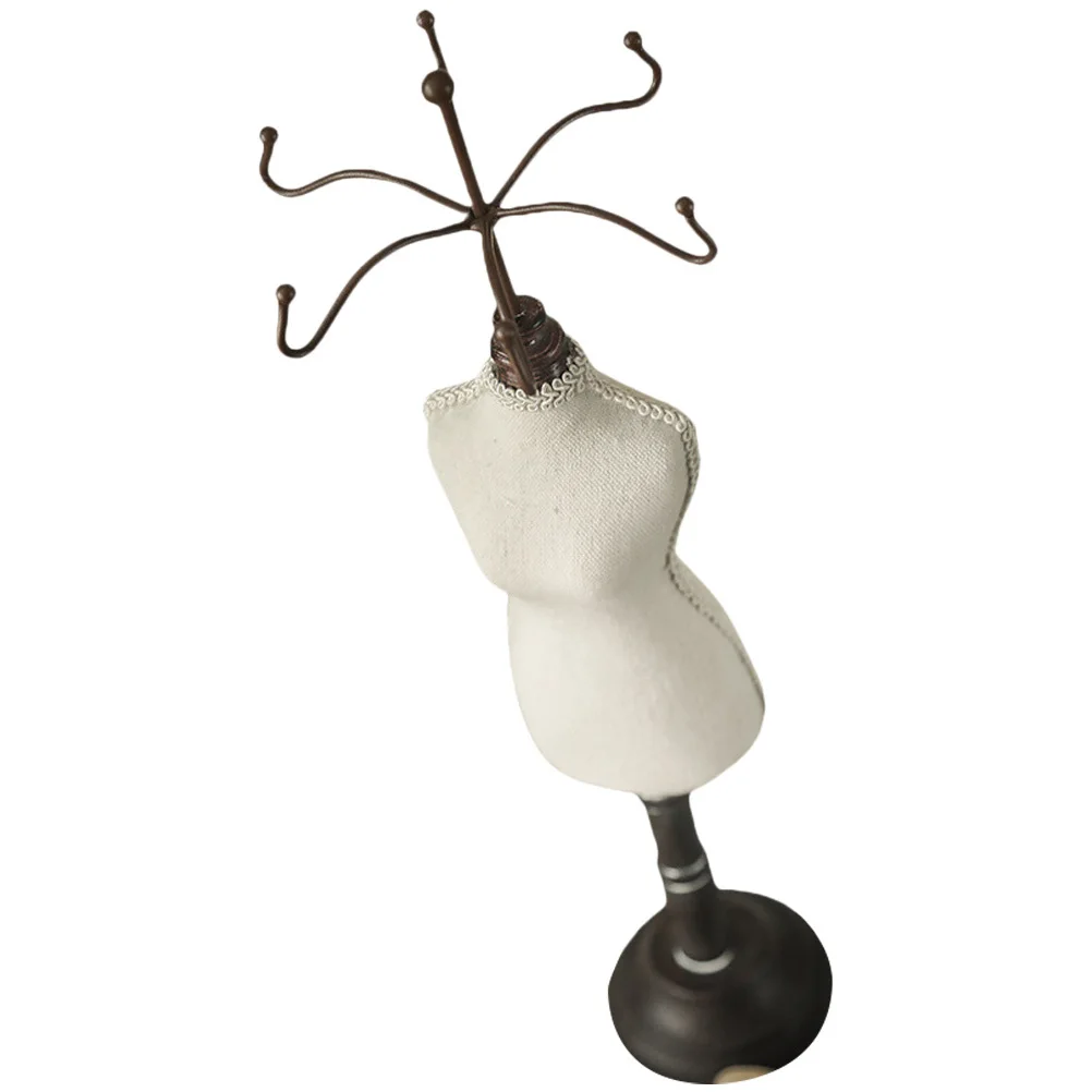 

Exquisite Jewelry Tree Stand Necklace Holder Organizer Retro Style Desktop Display for Rings Earrings Bracelets Home Decor