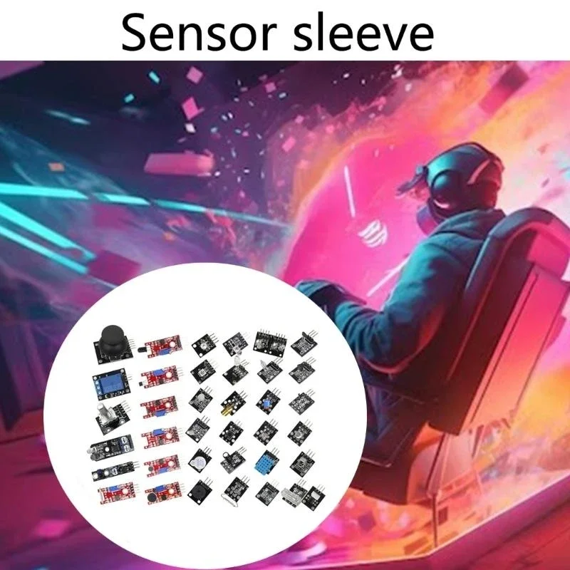 Sensor-Sortiment-Kit 37 in 1 Neues Starter-Sensor-Modul-Kit für DIY-Projekte mit Neigungsschaltmodulplatine F19E