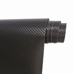 50cm x 152cm prênio bolha de ar livre preto 3d fibra carbono vinil carro envoltório filme à prova dwaterproof água decalque da motocicleta adesivo estilo do carro