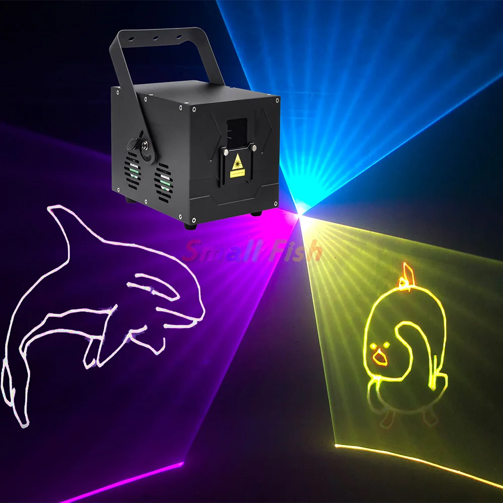 Professional 6W RGB ILDA Animation Beam Effect Laser Projector Stage Lighting For Club Dj Disco DMX 25Kpps Scanner Laser Lamp