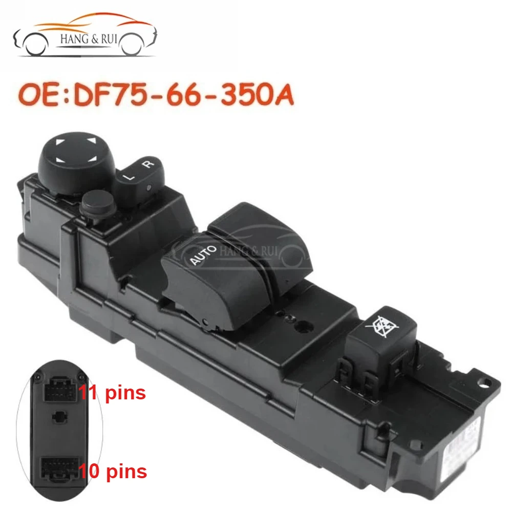 

Car DF75-66-350A DF7566350A 03124270 For Mazda 2 Mazda 6 2008-2012 Front Left Power Window Switch With Auto Folding Function