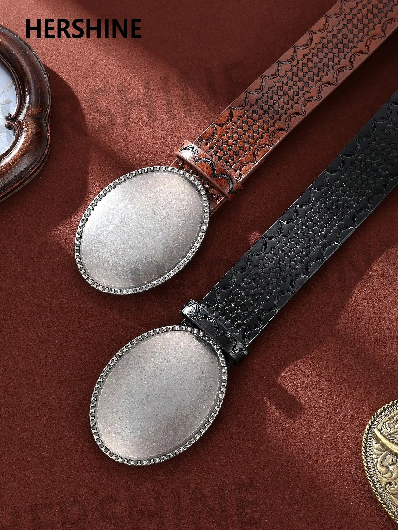 حزام خصر منقوش على الموضة للسيدات من HERSHINE، طراز بوهيمي قديم، إكسسوار عيد الميلاد بسيط ومتين ومتين للاستخدام الخارجي #5