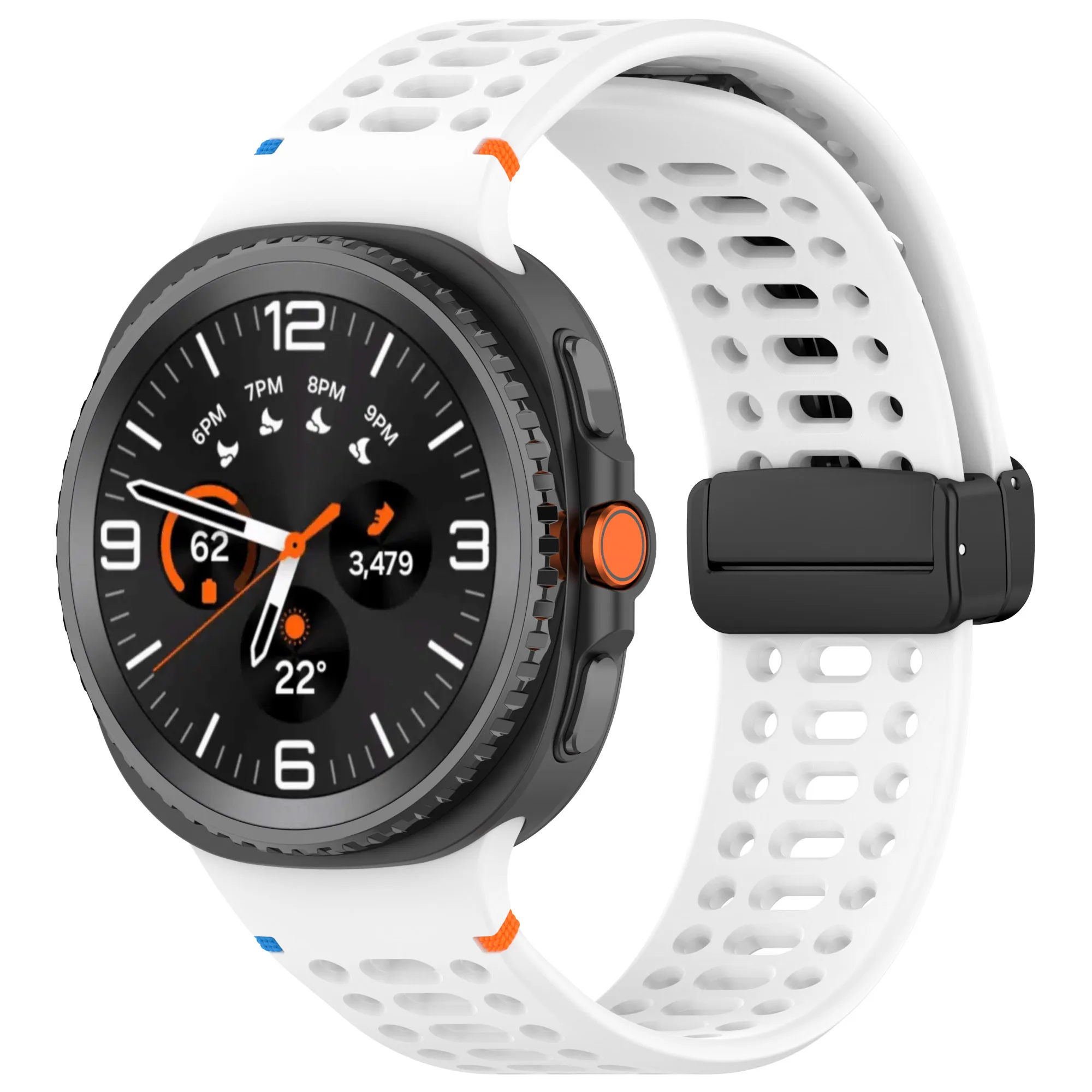 Atmungsaktives Silikonarmband für Samsung Galaxy Watch 9 8 44mm 40mm Sport-Magnetarmband Correa Galaxy Watch8 Classic 46mm – Detail 1